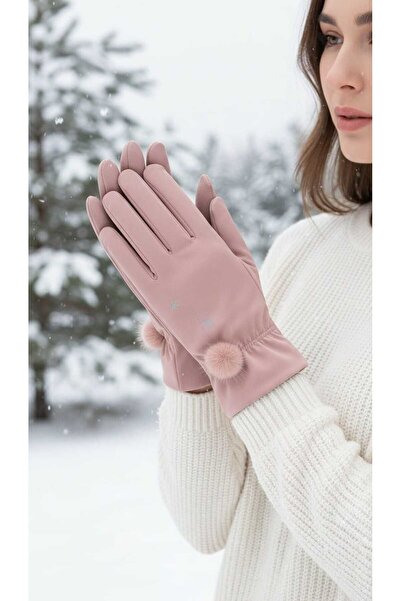 Aware Time Parachute Fabric Touchscreen Plush Inside Women Gloves