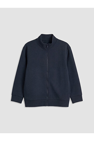 LC Waikiki Trendlucky High Collar Boys' Zippered Sweatshirt with Difference i...