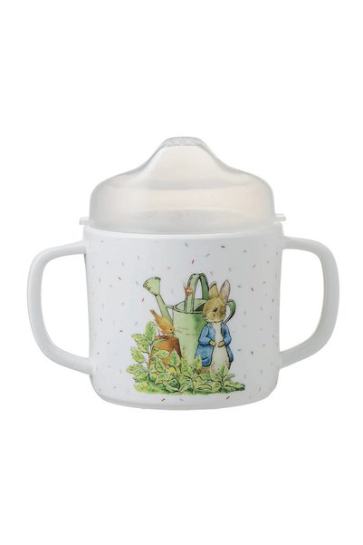 Petit Jour Paris Cană de băut cu capac pentru copii, seria Peter Rabbit