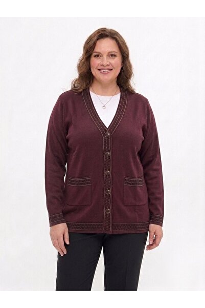 onno style women Banti Wicker Patterned Steel Knit Classic Tricot Jacket