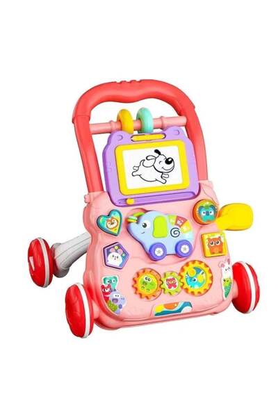 huanger Premergător educativ 2-în-1 cu tablă de scris, elefant muzical, oglin...