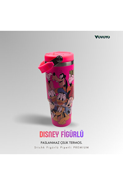 vovoyo Disney Figürlü Premium Paslanmaz Çelik Termos