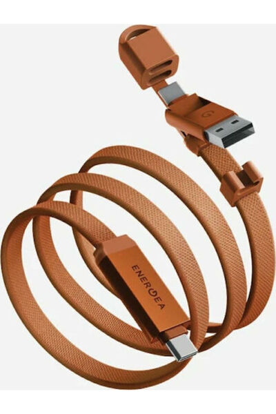 Energea Sheath Travel 2-σε-1 Καλώδιο USB-C σε USB-C/USB-A 480Mbps 60W 1.2μ Πο...