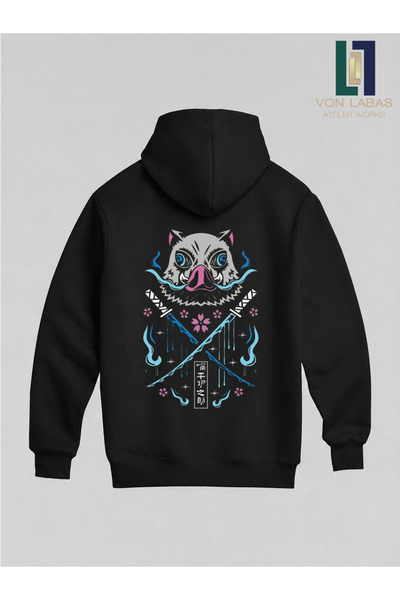 Grafftee Clothing Demon Slayer Designed Unisex High-Quality Hooded Cotton Swe...
