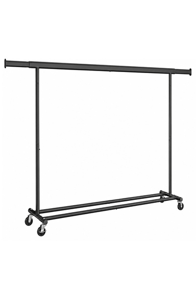 SONGMICS Suport pentru haine pe roți cu bară extensibilă, capacitate 150 kg, ...
