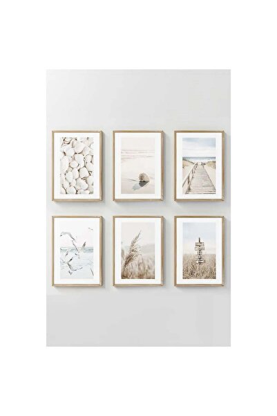 OEM Set Wallxpert de 6 tablouri decorative înrămate, 6x33x48 cm, 100% MDF, im...