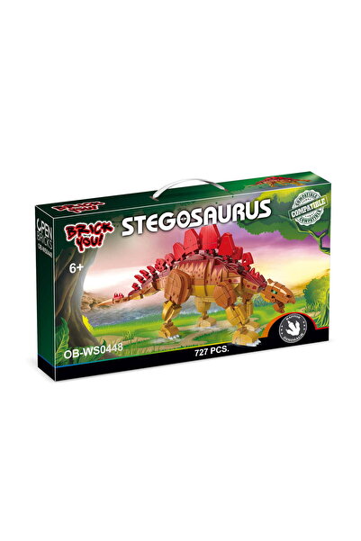 Hape Toys Set de constructie, Dinozaur Stegozaur (727 piese)