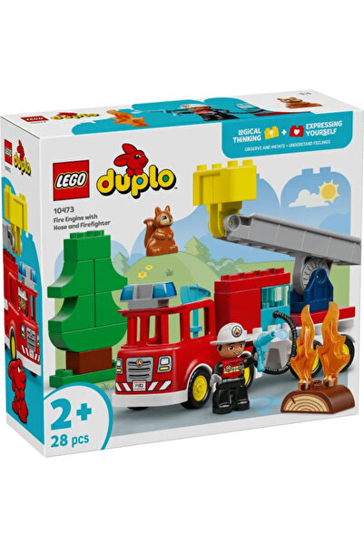 LEGO DUPLO Πόλη: Πυροσβεστικό όχημα με λάστιχο και πυροσβέστη (10473)