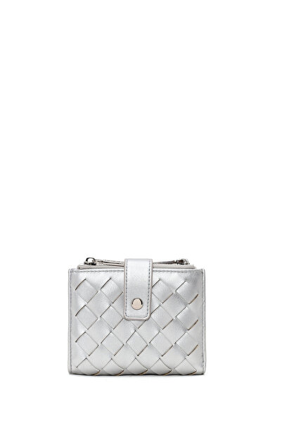 Derimod Women's Silver Metallic Wallet 000A2D550332