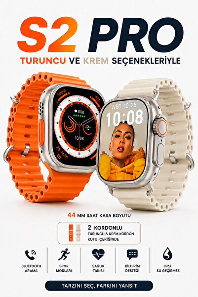 Zineets Watch DT S2 Mini Kordon Hediyeli 39mm Akıllı Saat Iphone Ve Android T...