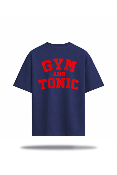 GYM TONIC Baskılı %100 Pamuk Relaxed (Yarı Oversize) Tişört