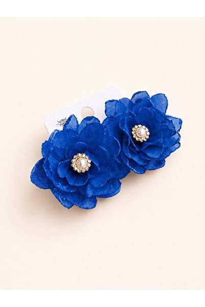 WOWMOM Floral Detailed Earrings – Evening Dress Earring Model with Pearls and...