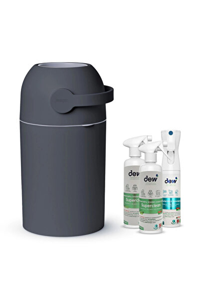 Magic Coș pentru scutece Majestic grafit închis + produse DEW
