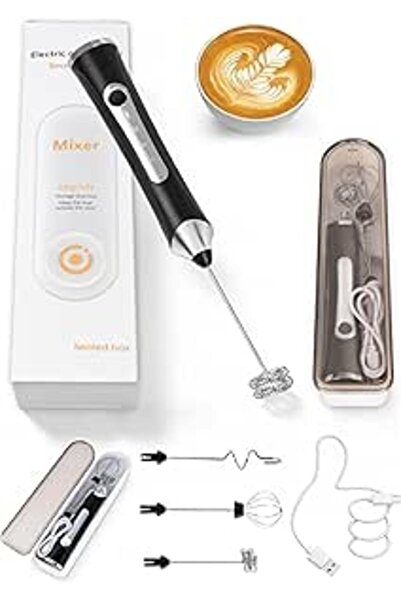 ANYOUI Rechargeable Milk Frother, Handheld Electric Foam Maker, Whisk Drink M...