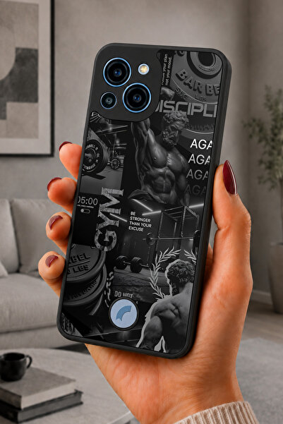 Reeder S23 Pro Max Uyumlu Bodybuilding Desenli Kamera Korumalı Darbelere Daya...