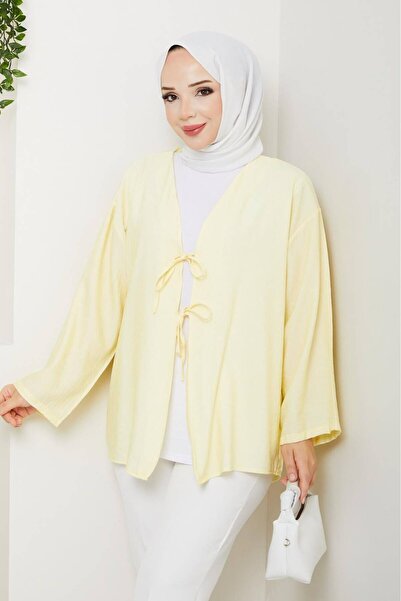 SAMSA Kiomono Bow Tie Kimono Hijab Tunic Oversize New Season Comfortable Fit