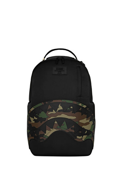 Sprayground ®   Σακίδιο Πλάτης Shark Sentral Μαύρο Νάιλον Ανάγλυφο Καμουφλάζ ...