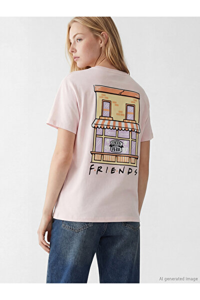 LC Waikiki تي شيرت نسائي من Vizyon New Season Friends مطبوع 100% قطن