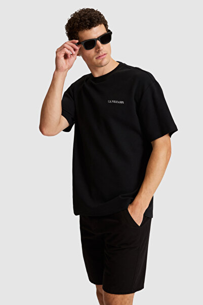 U.S. Polo Assn. Men's Black Comfort Fit Crew Neck T-Shirt 50326950-Vr046