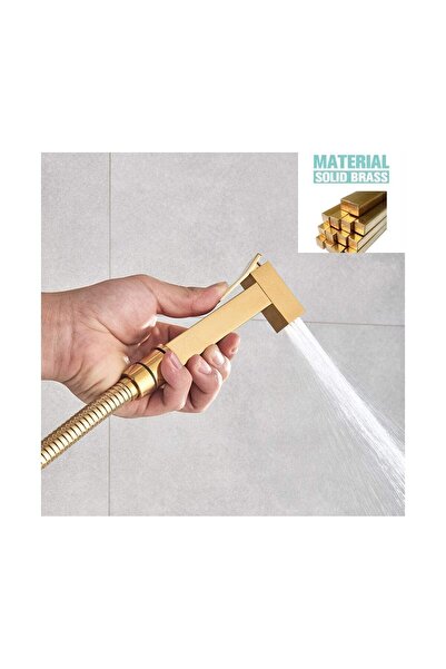 STARSTAR Bathroom handheld toilet sprayer, gold solid brass toilet, simple co...