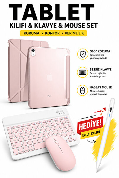Rabbit Tech iPad A16 11İnç 2025 Uyumlu Standlı Tablet Kılıfı + tablet Kalemi ...