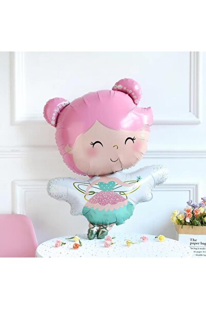 turkuaz parti Fairy Girl Foil Balloon 60X51Cm