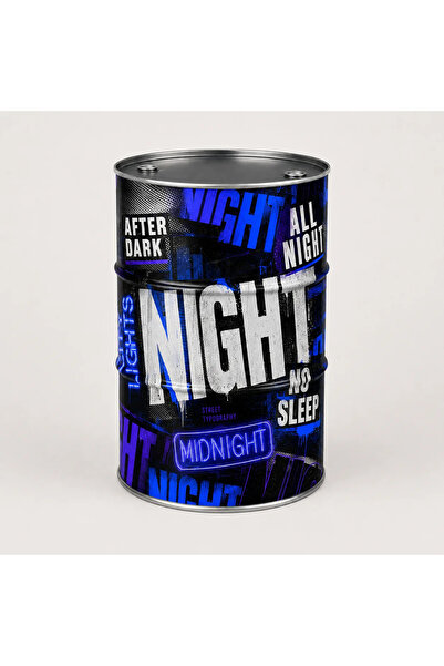 Generic Brand Masă tip butoi personalizată CISKO Night – Street Typography