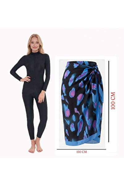 segiza Zippered Pareo Long Sleeve Jumpsuit