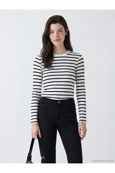LC Waikiki Crew Neck Striped Women's Body