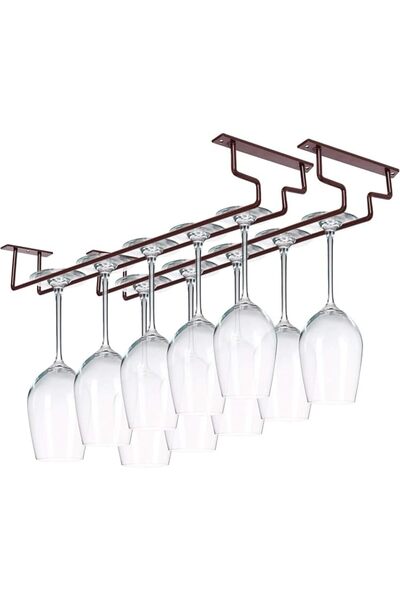 Generic 4 Pack 15.6" Wine Glass Rack Under Cabinet Stemware Rack(Wine gl are ...