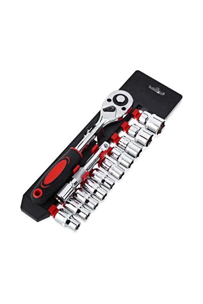 Generic 12-Piece Ratchet Wrench Socket Tool Set silver