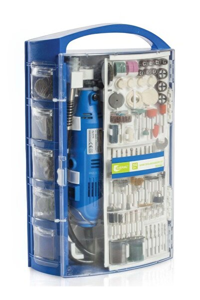 Everise 200-Piece 220V Variable Speed Rotary Tool and Accessories Set Multicolor