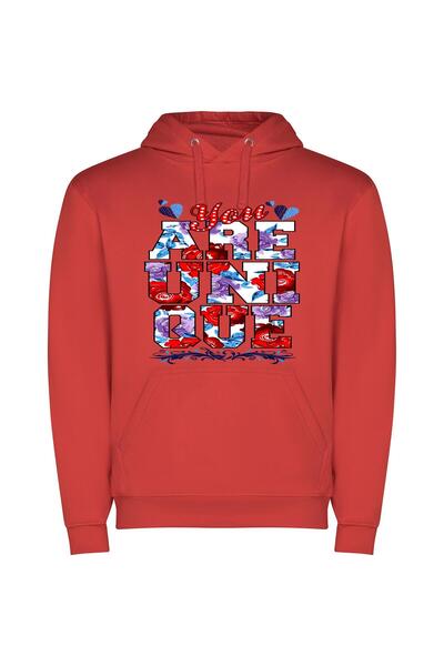 iLovePrints Ethereal Adobe Masterpiece Φούτερ με κουκούλα σε χρώμα Κόκκινο