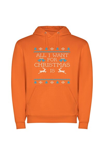 iLovePrints Festive Tumblr ASCIImania Φούτερ με κουκούλα σε χρώμα Πορτοκαλί