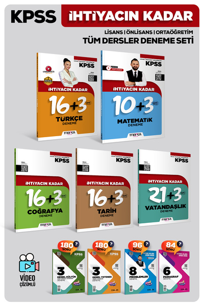 Marka Yayınları 2026 KPSS Genel Yetenek Genel Kültür İhtiyacın Kadar Deneme S...