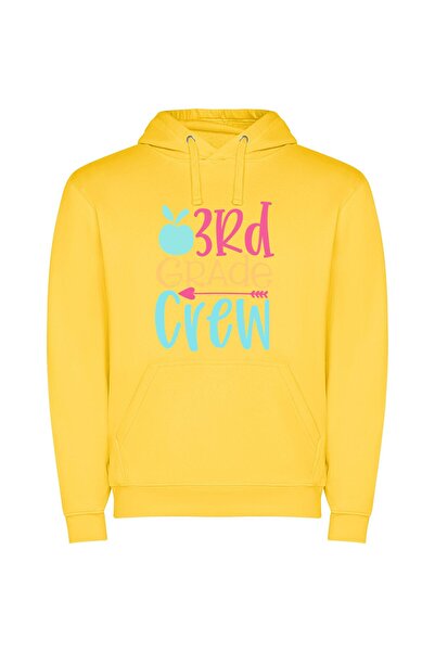 iLovePrints Grade Crew's Elite Apple Φούτερ με κουκούλα σε χρώμα Κίτρινο