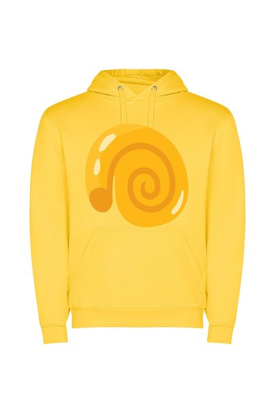 iLovePrints Gilded Swirled Snail Spirals Φούτερ με κουκούλα σε χρώμα Κίτρινο