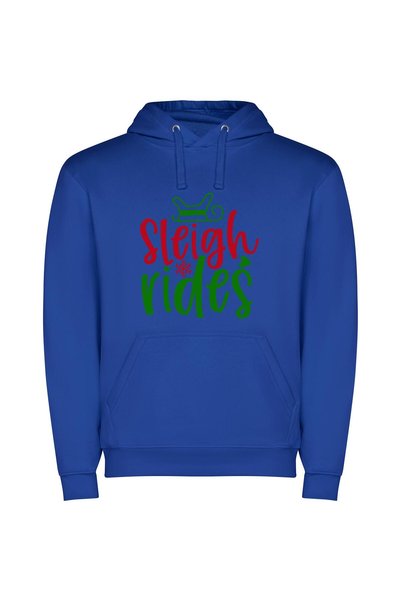 iLovePrints Merry Sleigh Rides Delight Φούτερ με κουκούλα σε χρώμα Μπλε
