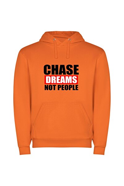 iLovePrints Chasing Dream Freedom Φούτερ με κουκούλα σε χρώμα Πορτοκαλί