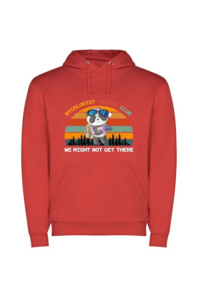 iLovePrints Panda Chic: Shutter-Clad Explorer Φούτερ με κουκούλα σε χρώμα Κόκ...