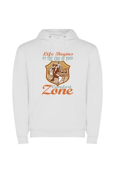 iLovePrints Comfort Zone's End: Shepard Fairey-Style Φούτερ με κουκούλα σε χρ...
