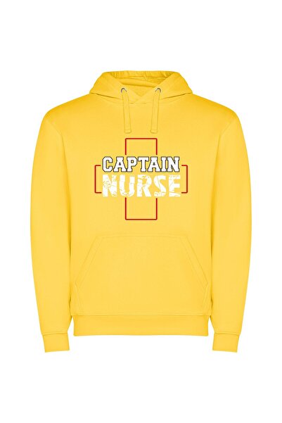 iLovePrints Ruling the High Seas Φούτερ με κουκούλα σε χρώμα Κίτρινο