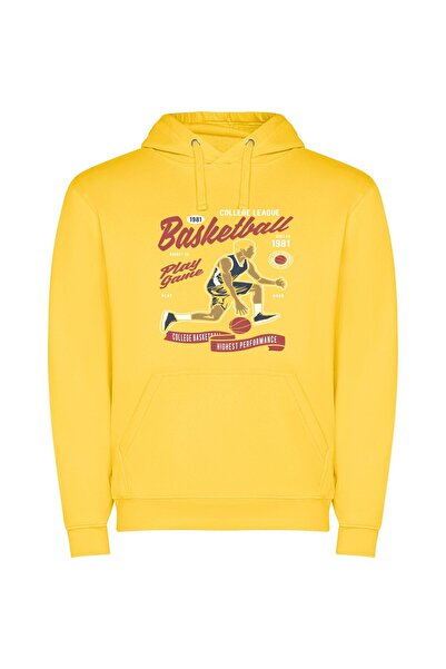 iLovePrints Ballin' Illustrator Dribble Champ Φούτερ με κουκούλα σε χρώμα Κίτ...