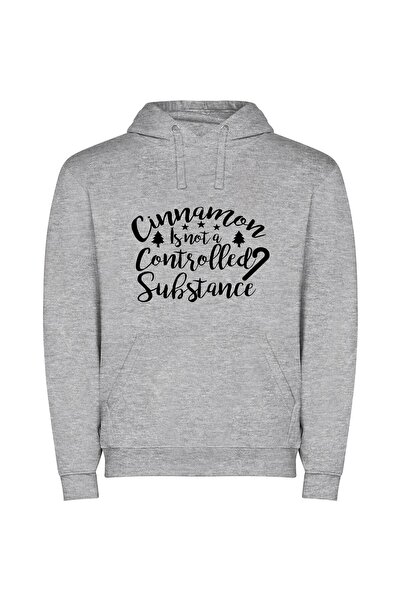 iLovePrints Witty Cinnamon Control Chronicles Φούτερ με κουκούλα σε χρώμα Γκρι