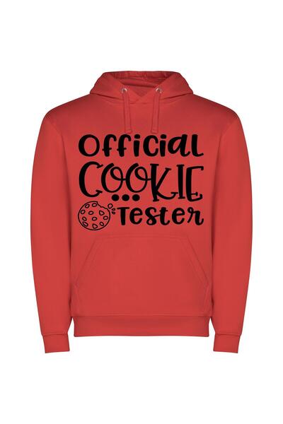 iLovePrints Official Cookie Test Lab Φούτερ με κουκούλα σε χρώμα Κόκκινο