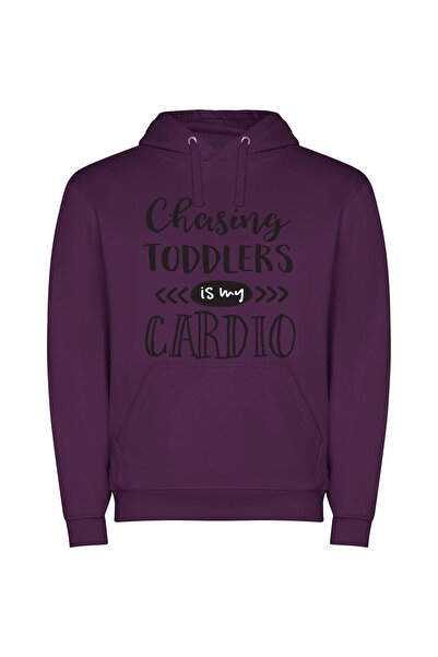 iLovePrints Toddler's Sassy Fitness Journey Φούτερ με κουκούλα σε χρώμα Μωβ