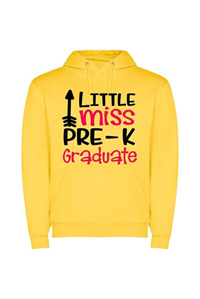 iLovePrints Future Grad in Handwriting Φούτερ με κουκούλα σε χρώμα Κίτρινο