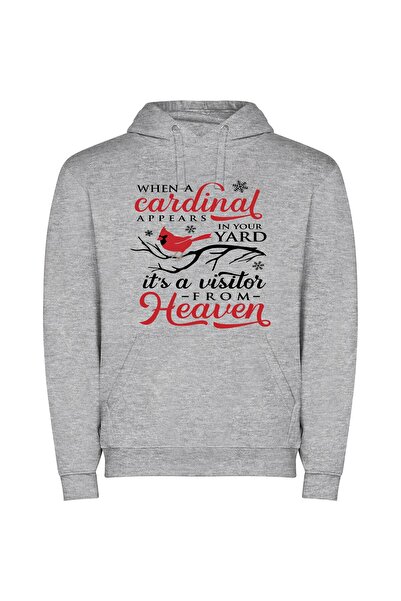 iLovePrints Heavenly Cardinal: Backyard Blessing Φούτερ με κουκούλα σε χρώμα ...