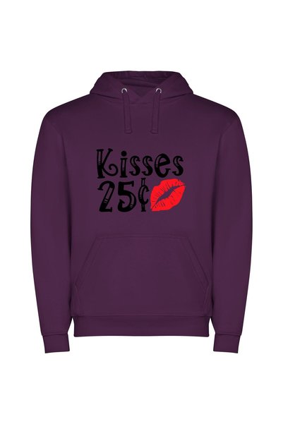 iLovePrints Spellbinding Monochrome Love Φούτερ με κουκούλα σε χρώμα Μωβ