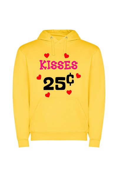 iLovePrints Spellbinding Cheap Kisses Φούτερ με κουκούλα σε χρώμα Κίτρινο